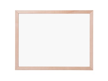 Empty wooden photo frame isolated on white