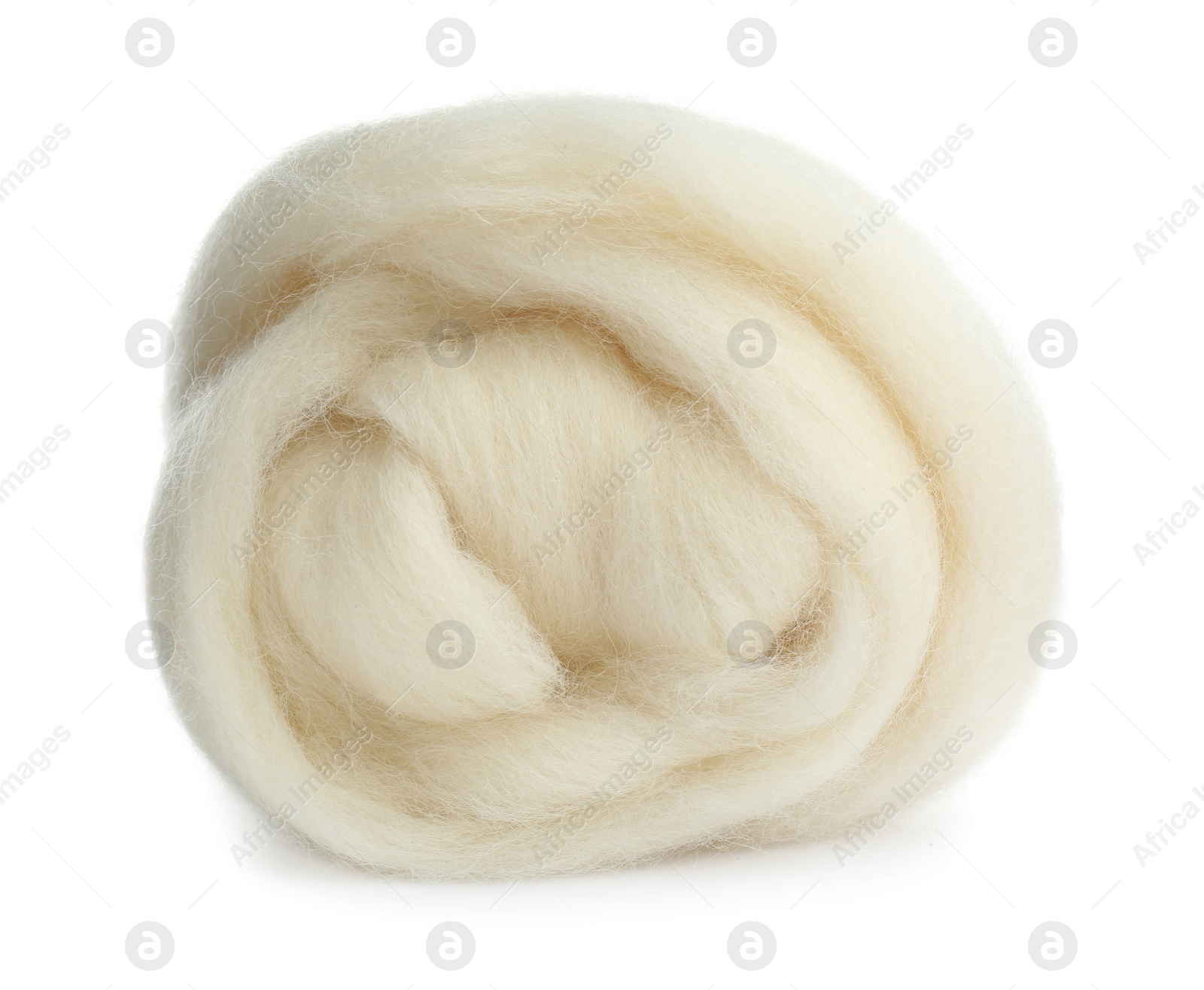 Photo of Ball of soft wool isolated on white