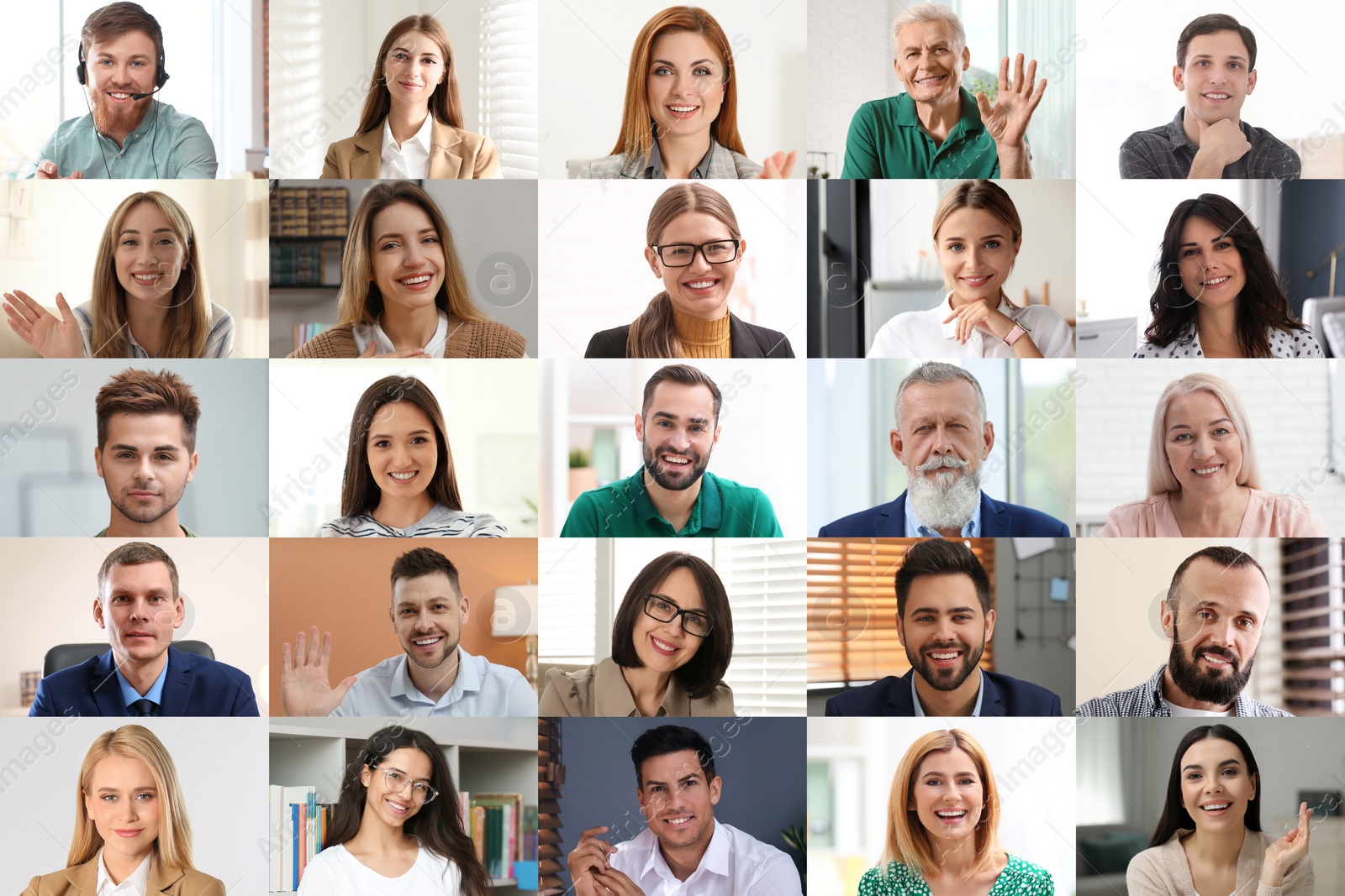 Image of Group of people attending webinar. Video conference