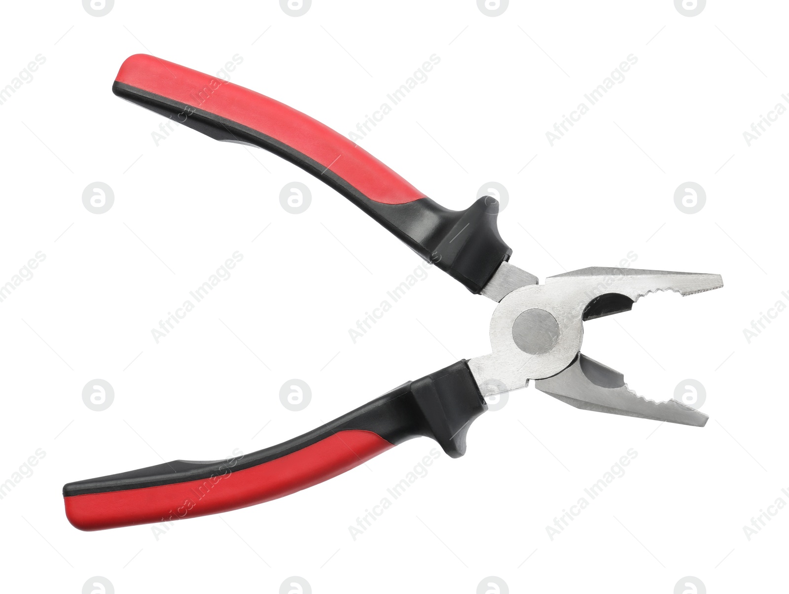 Photo of New combination pliers isolated on white. Construction tool