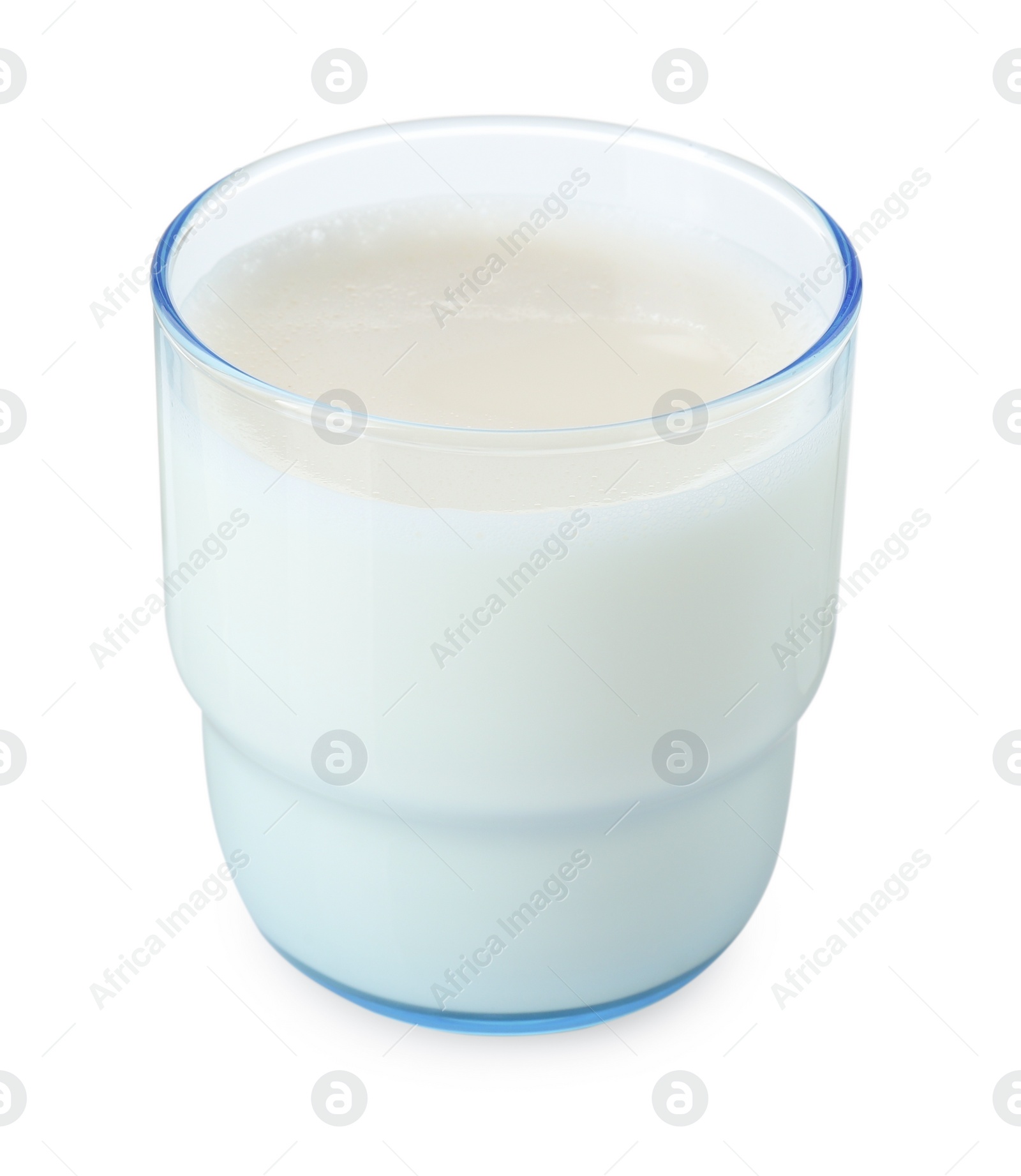 Photo of Glass of fresh milk isolated on white