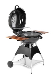 New modern barbecue grill on white background