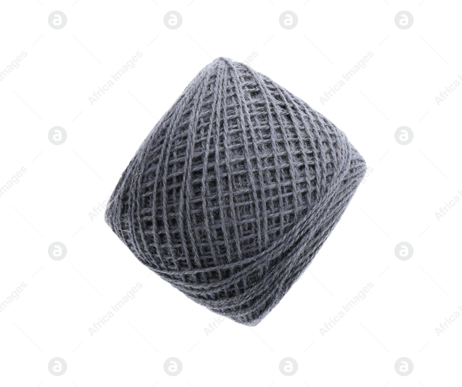 Photo of Clew of color knitting thread on white background