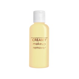Image of Bottle of creamy cleanser isolated on white. Makeup remover  