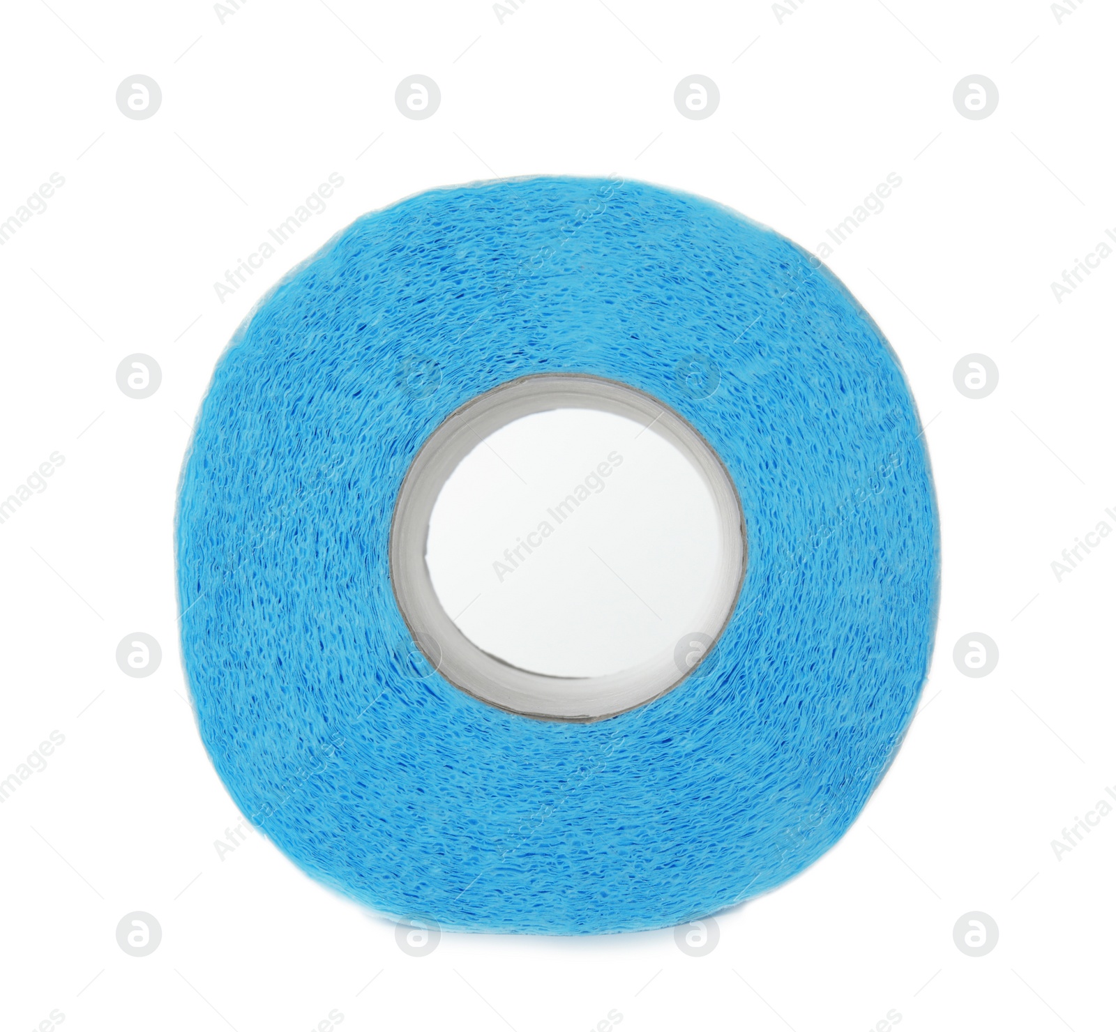 Photo of Color toilet paper roll on white background