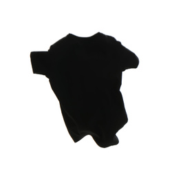 Black t-shirt isolated on white. Stylish clothes