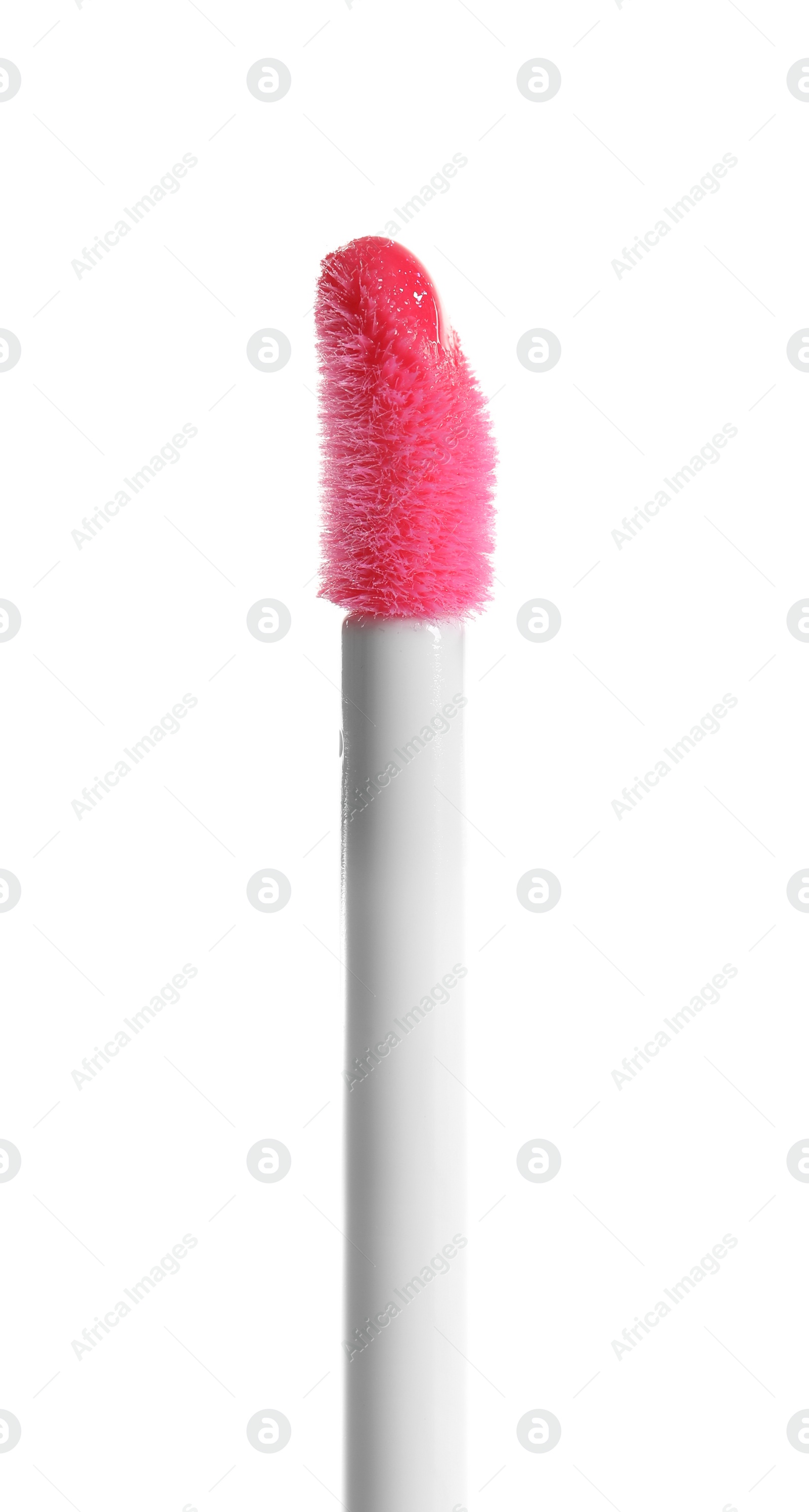 Photo of Applicator with liquid lipstick isolated on white