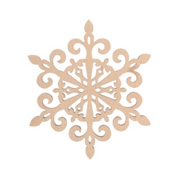 Photo of Beautiful decorative snowflake isolated on white. Christmas decoration