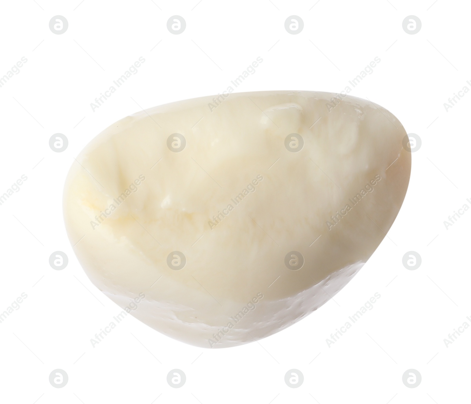 Photo of Piece of mozzarella cheese isolated on white