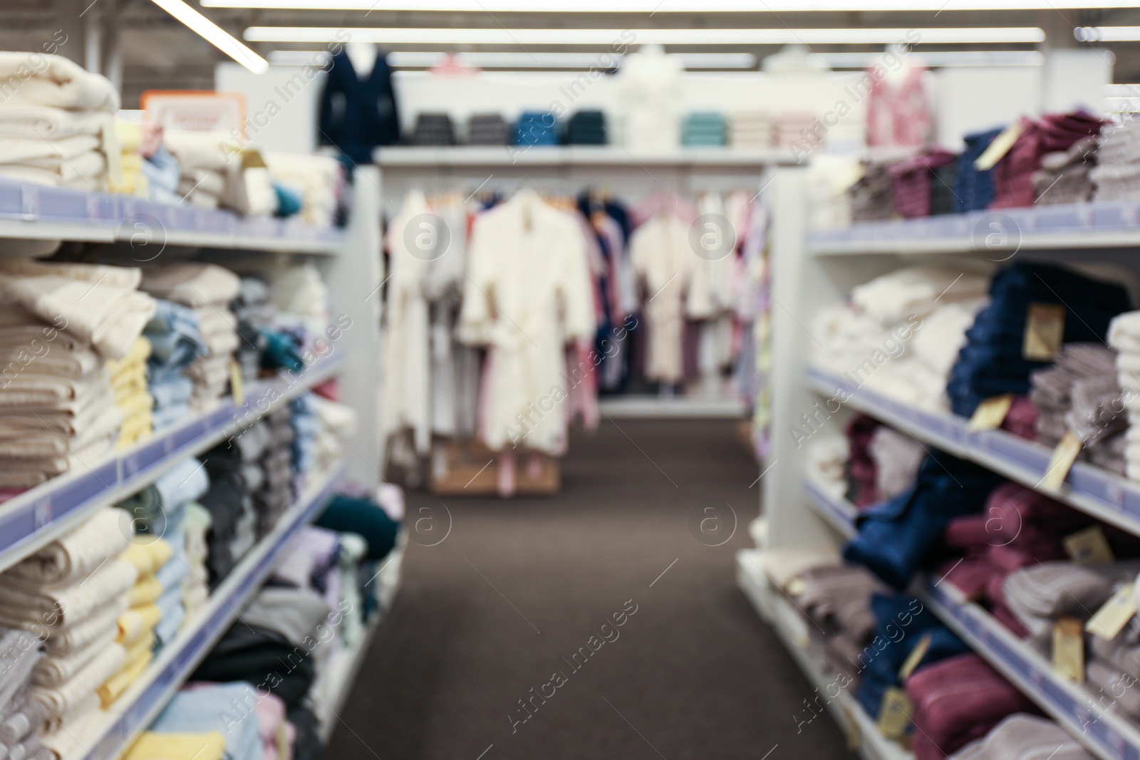 Photo of Blurred view of different products in shopping mall