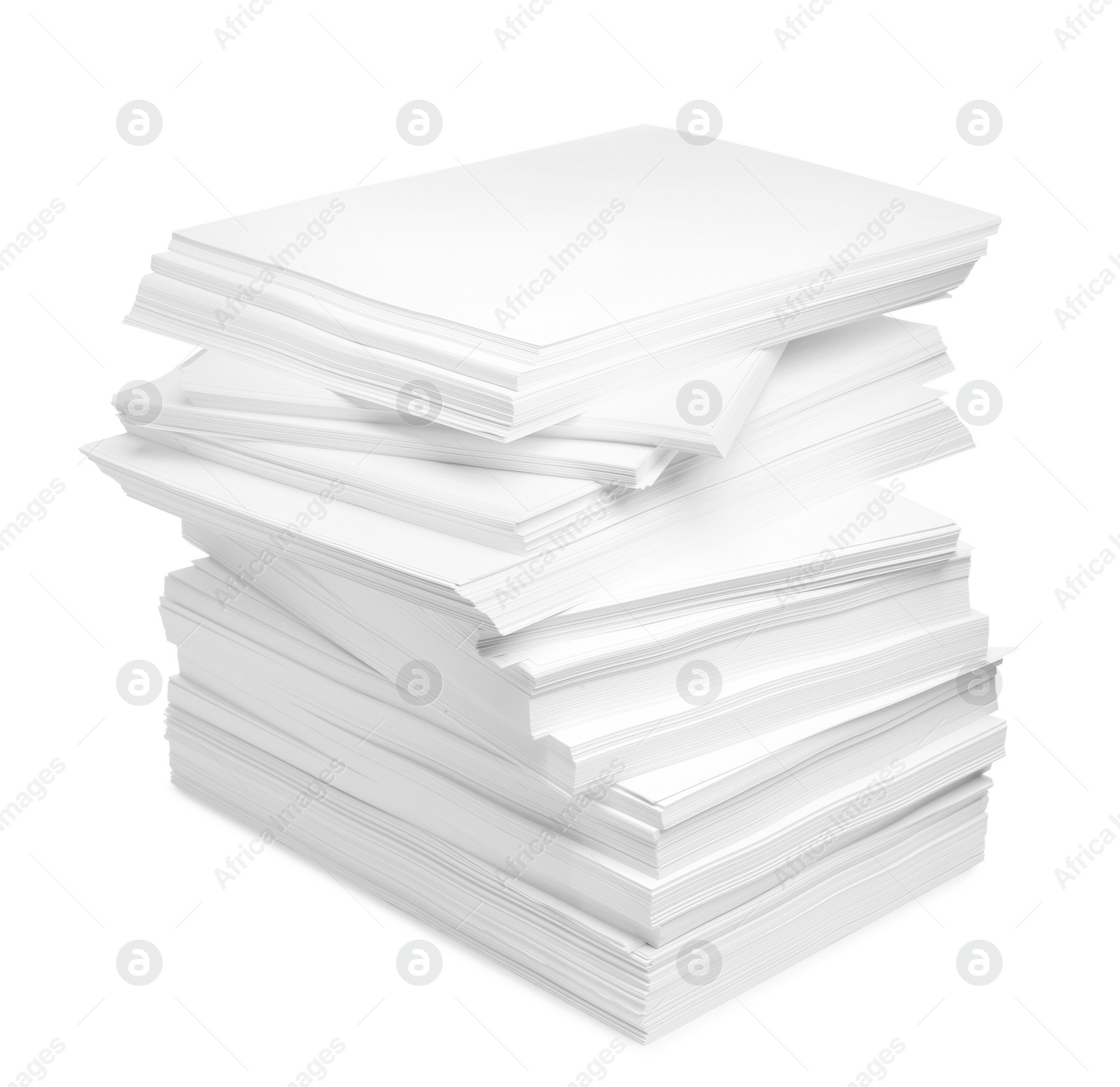 Photo of Stack of paper sheets isolated on white