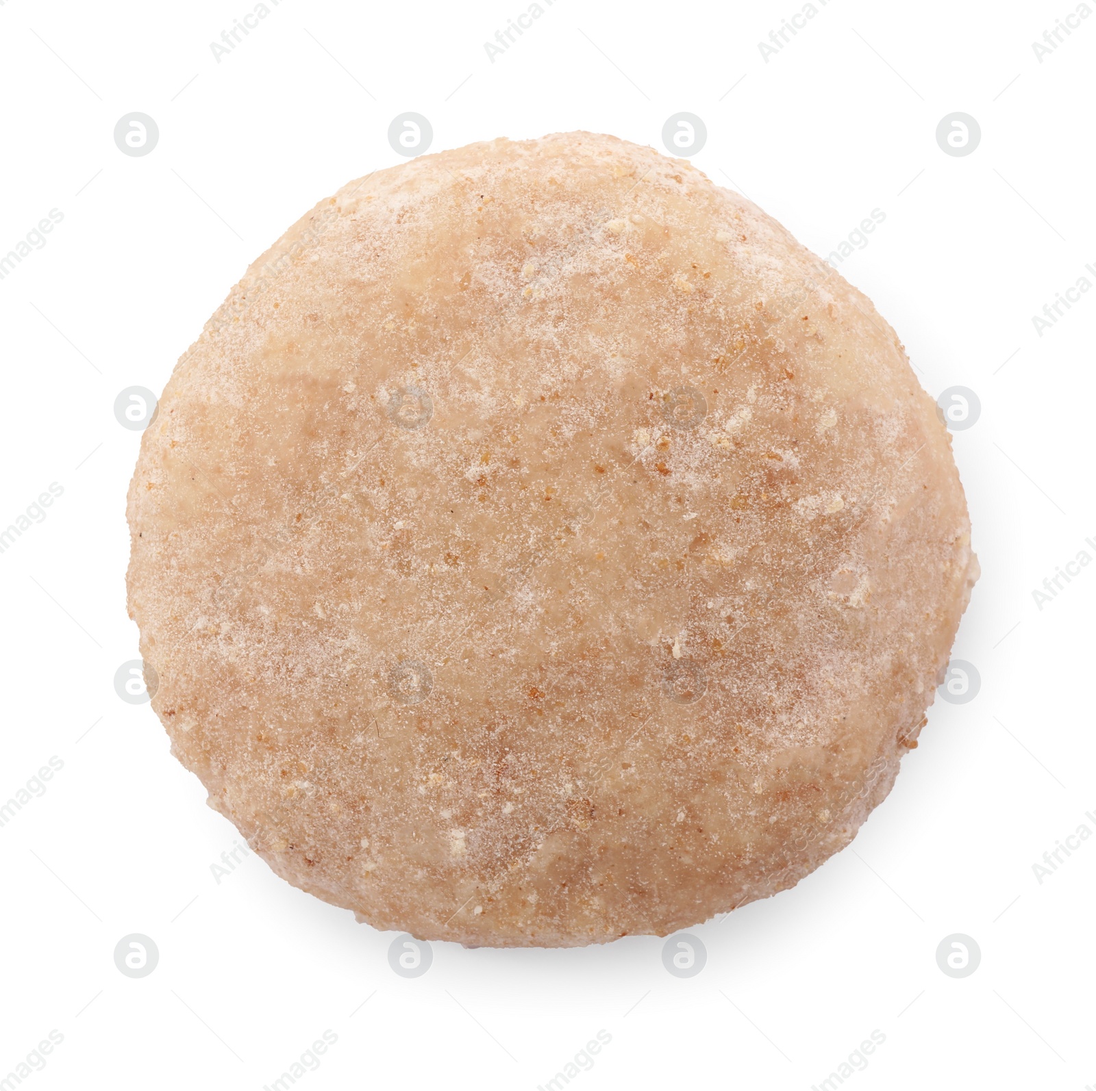 Photo of Raw vegan nugget isolated on white, top view