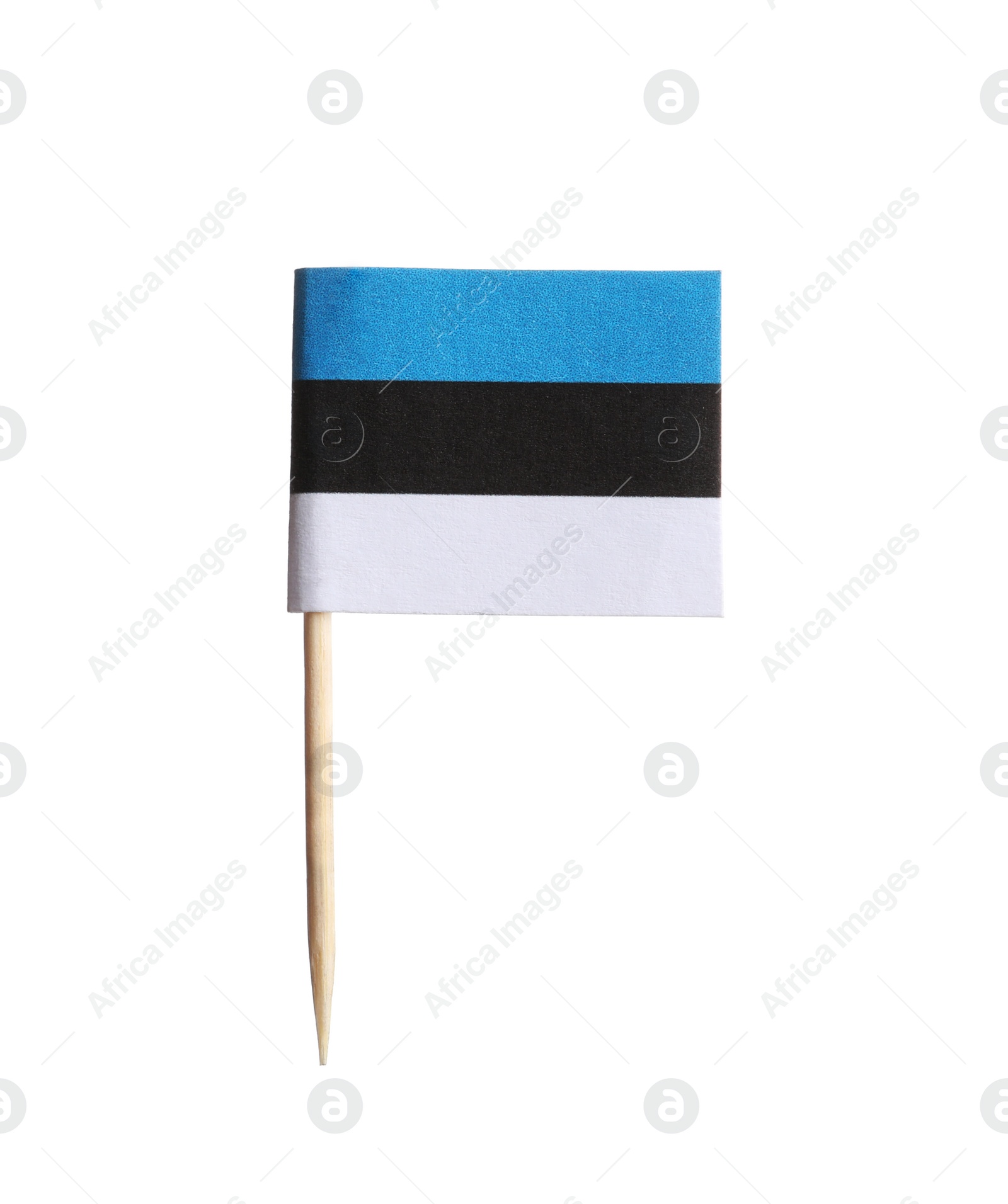 Photo of Small paper flag of Estonia isolated on white