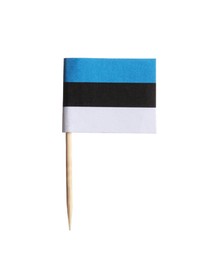 Photo of Small paper flag of Estonia isolated on white