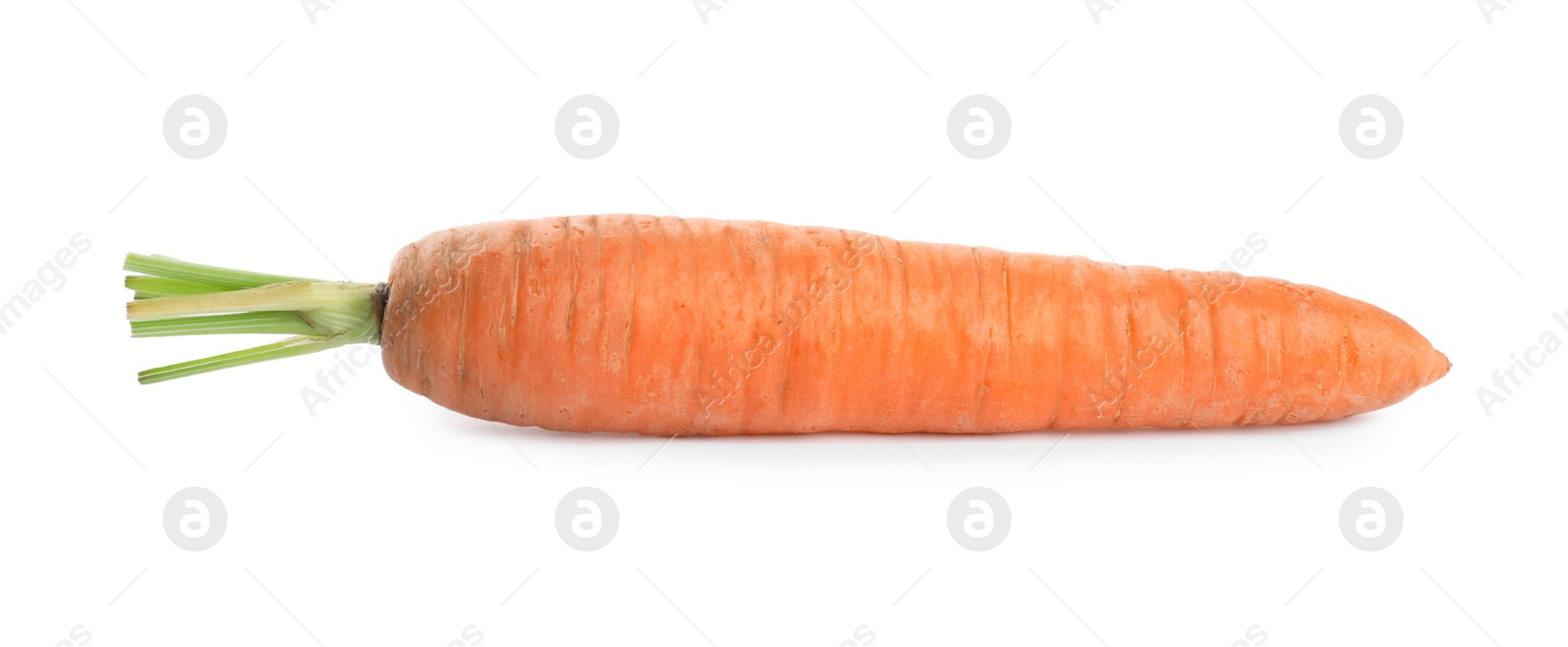 Photo of Tasty ripe organic carrot isolated on white