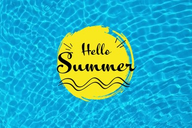 Image of Hello Summer. Pure water with ripples in swimming pool