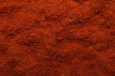 Aromatic paprika powder as background, top view