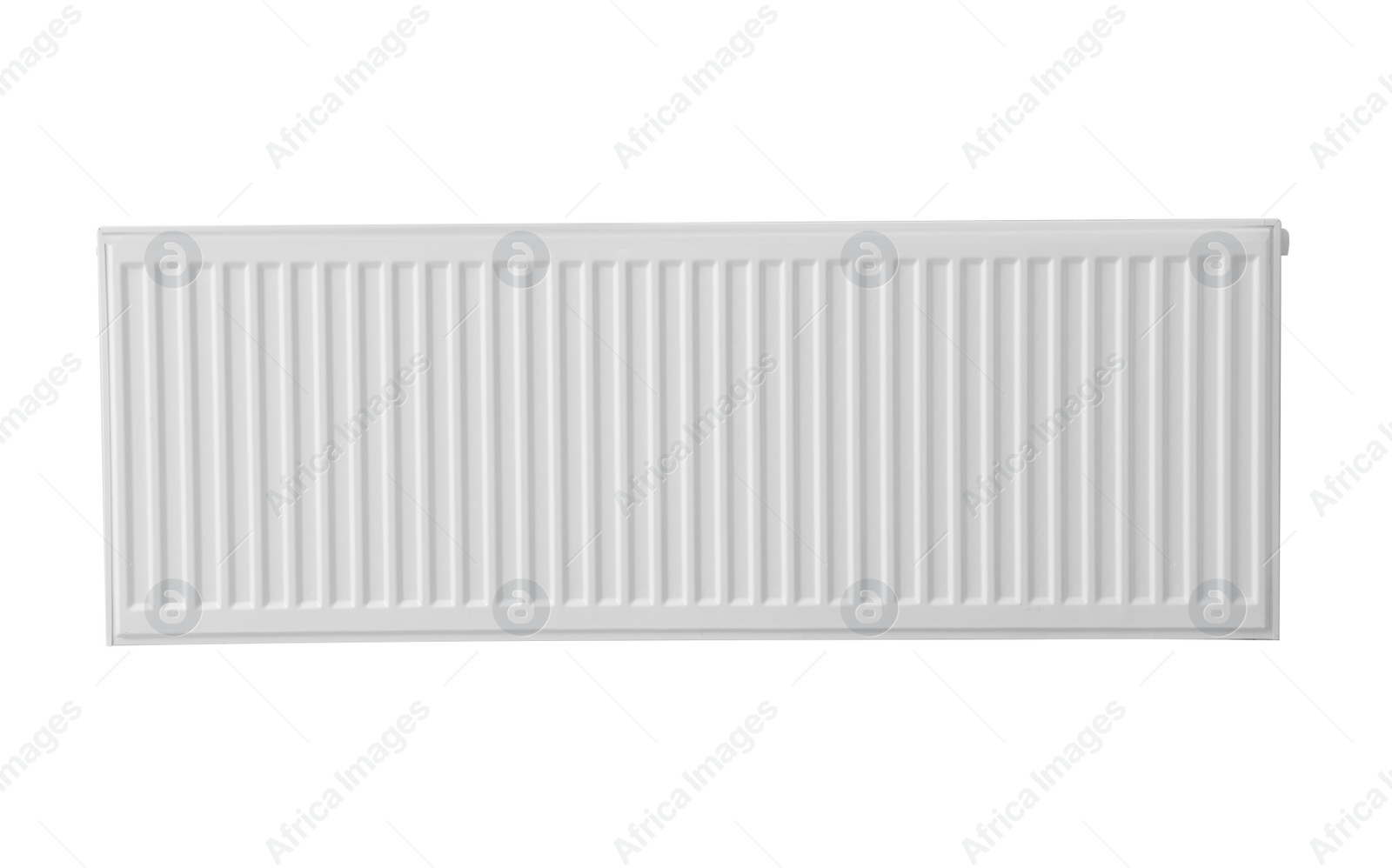 Image of Modern panel radiator on white background. Heating system