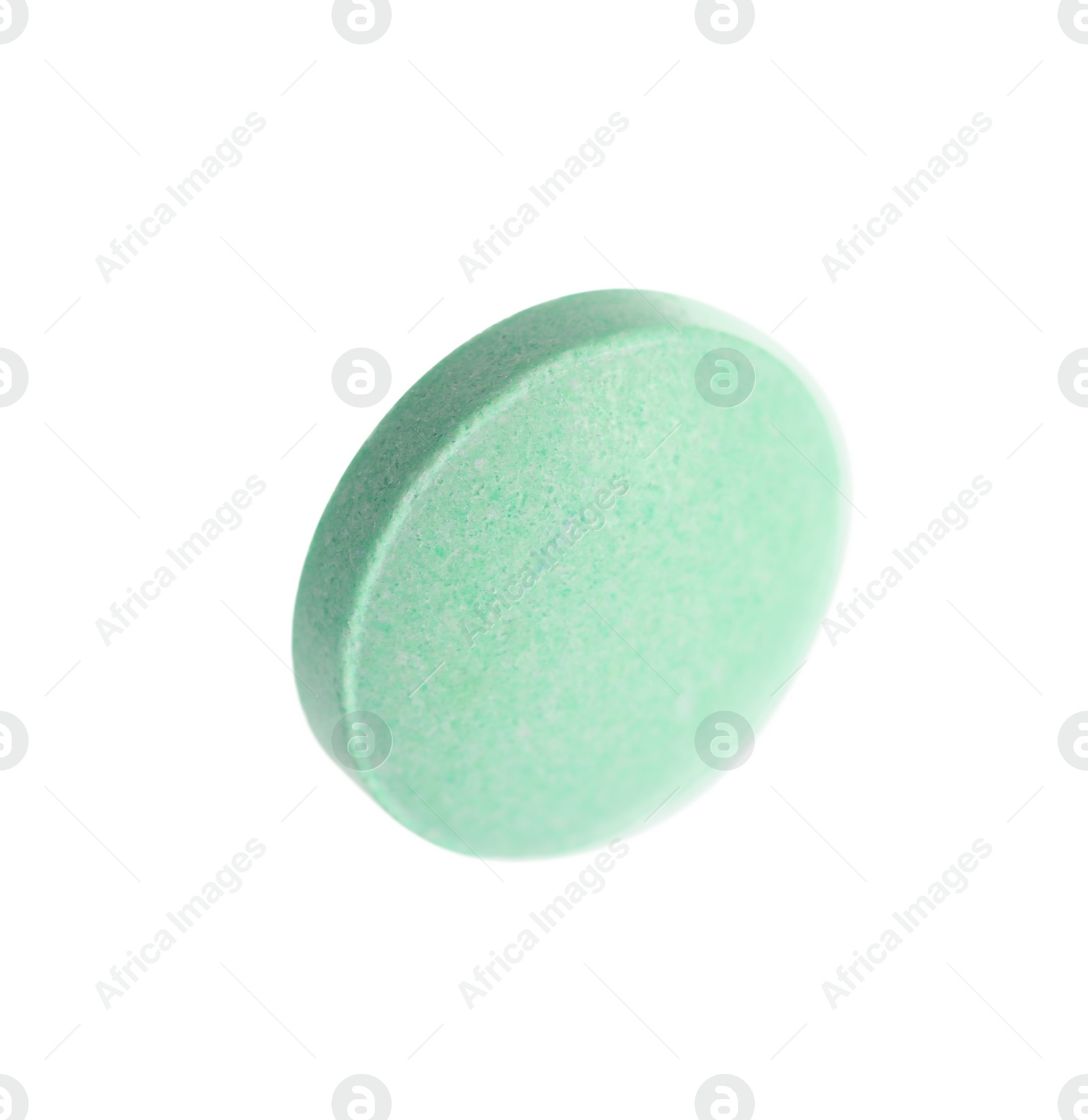 Photo of One pill isolated on white. Drug therapy