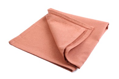 Photo of Stylish color fabric napkin isolated on white