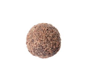 Delicious sweet chocolate truffle isolated on white