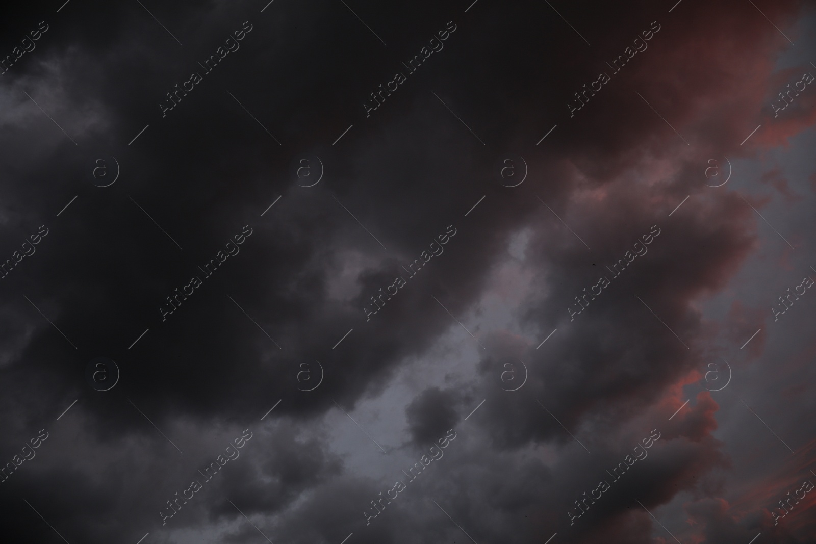 Photo of Picturesque view of sky with heavy rainy clouds. Stormy weather