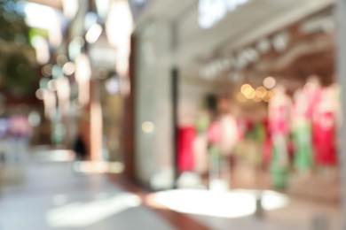 Blurred view of shopping mall interior. Bokeh effect