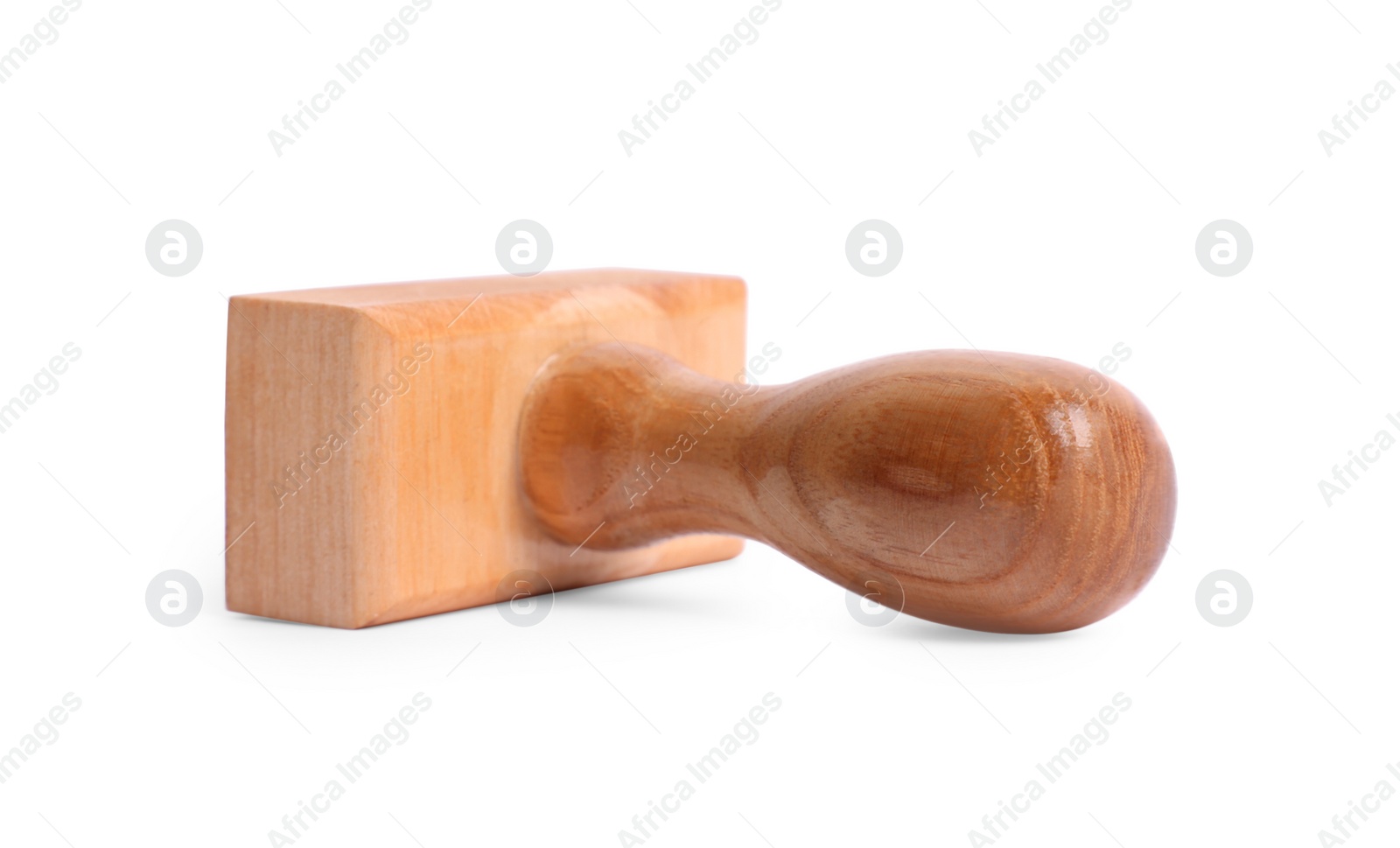 Photo of One wooden stamp tool isolated on white