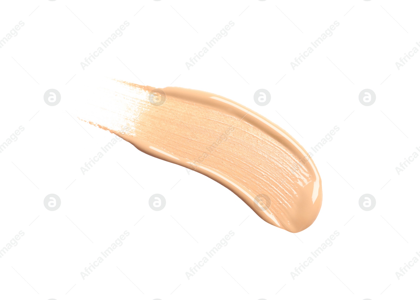 Photo of Smear of skin foundation isolated on white, top view