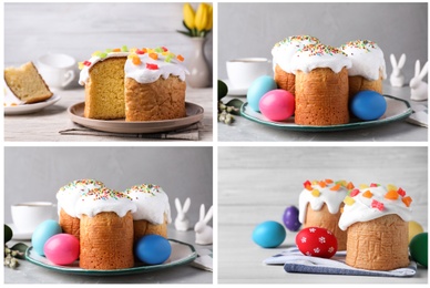 Image of Collage with photos of traditional Easter cakes