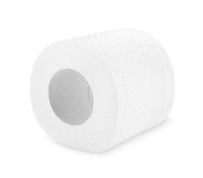 Roll of toilet paper isolated on white