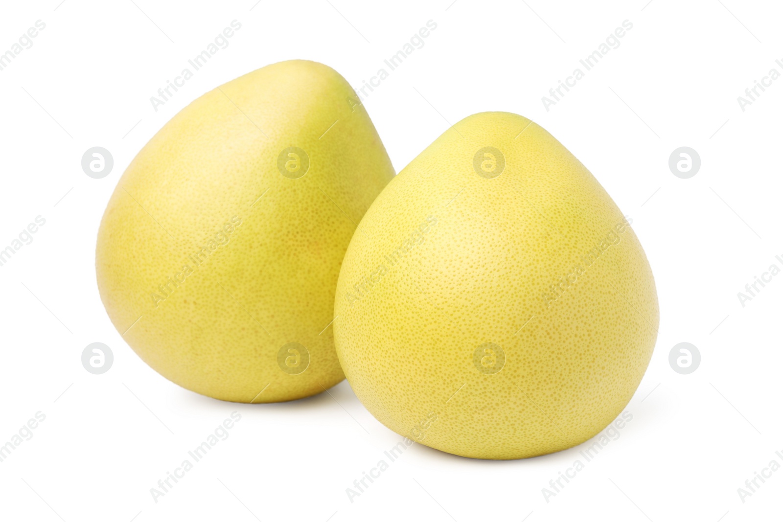 Photo of Tasty fresh pomelo fruits isolated on white