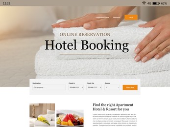 Image of Online hotel booking website interface with information