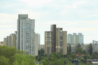 Photo of Beautiful view of cityscape with modern buildings