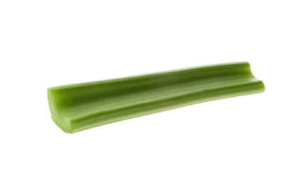 Photo of Fresh green celery stick isolated on white