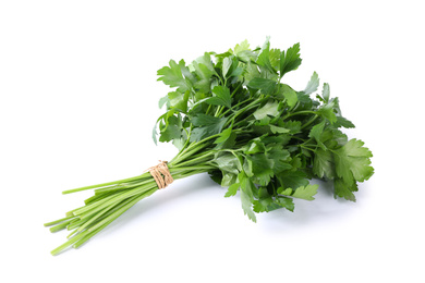 Bunch of fresh green parsley isolated on white