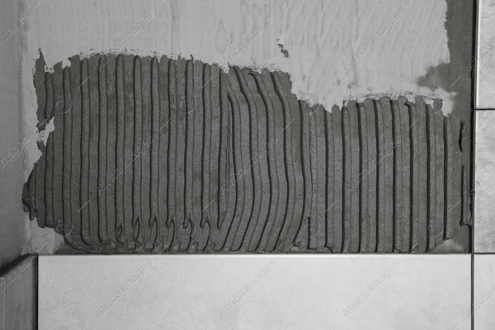 Photo of Plaster cement texture surface, Building and construction process