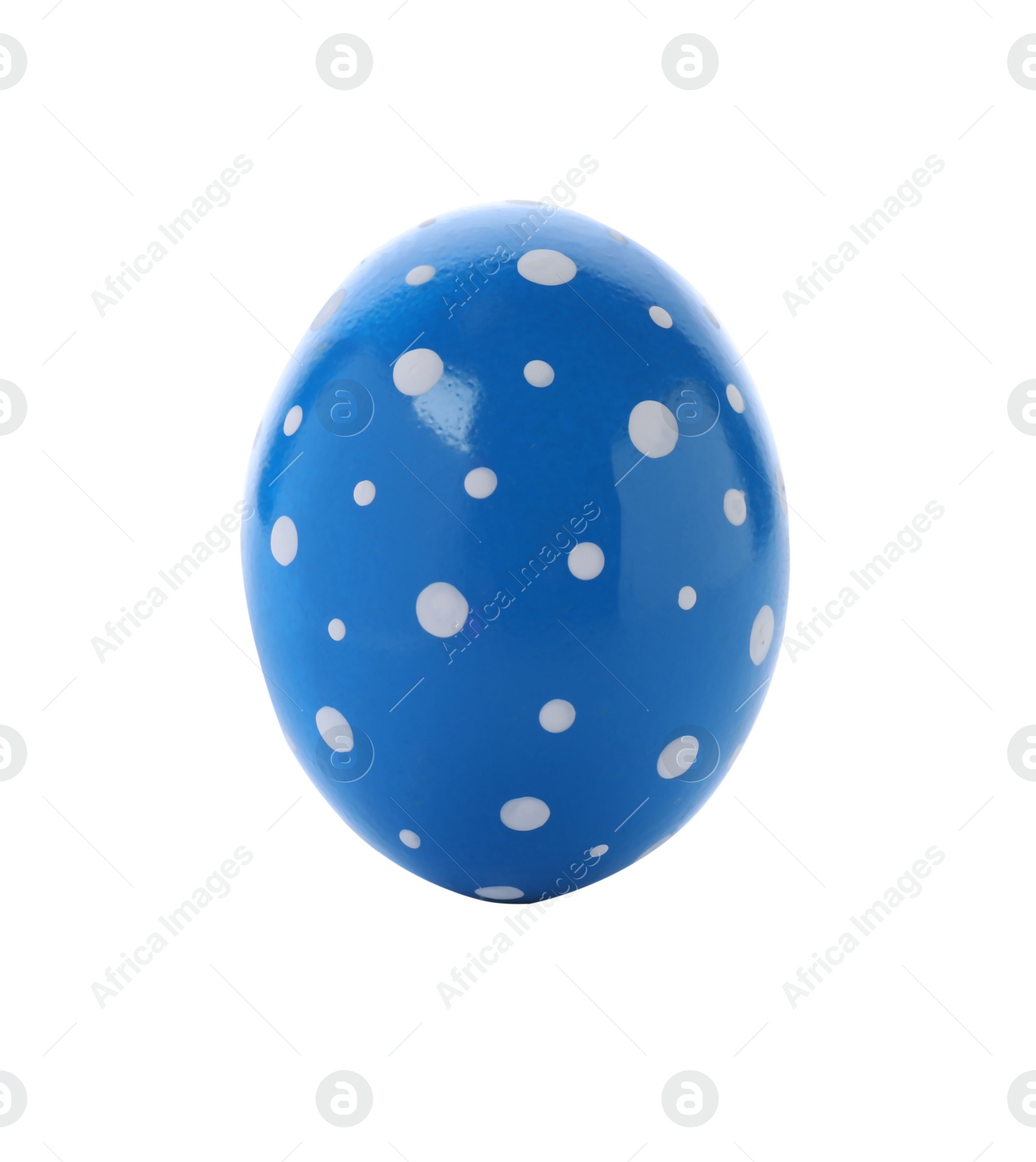 Photo of Decorated Easter egg on white background. Festive tradition