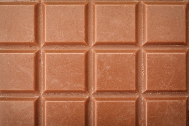 Delicious milk chocolate bar as background