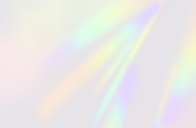 Illustration of Rainbow pastel colors on white background. Light refraction effect