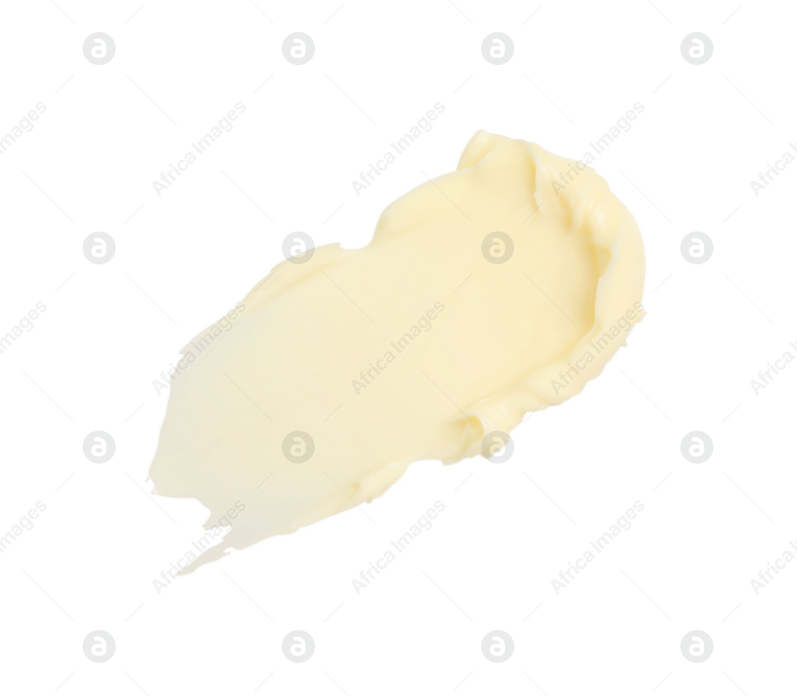 Photo of Fresh natural butter isolated on white, top view