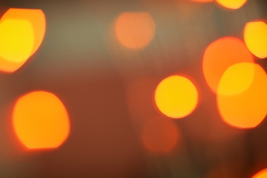 Beautiful gold lights on dark background. Bokeh effect