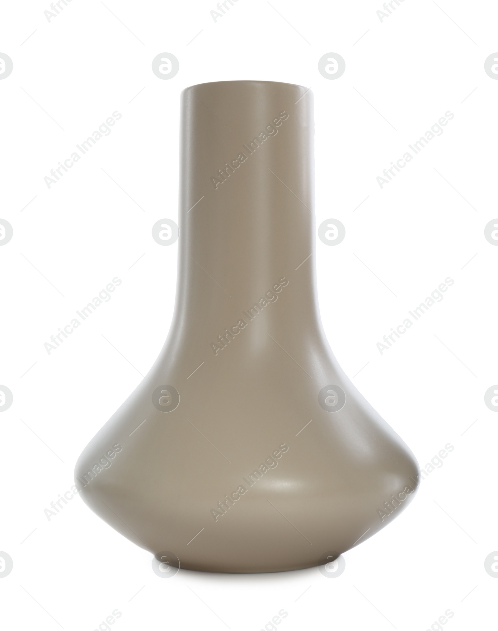 Photo of Stylish empty ceramic vase isolated on white