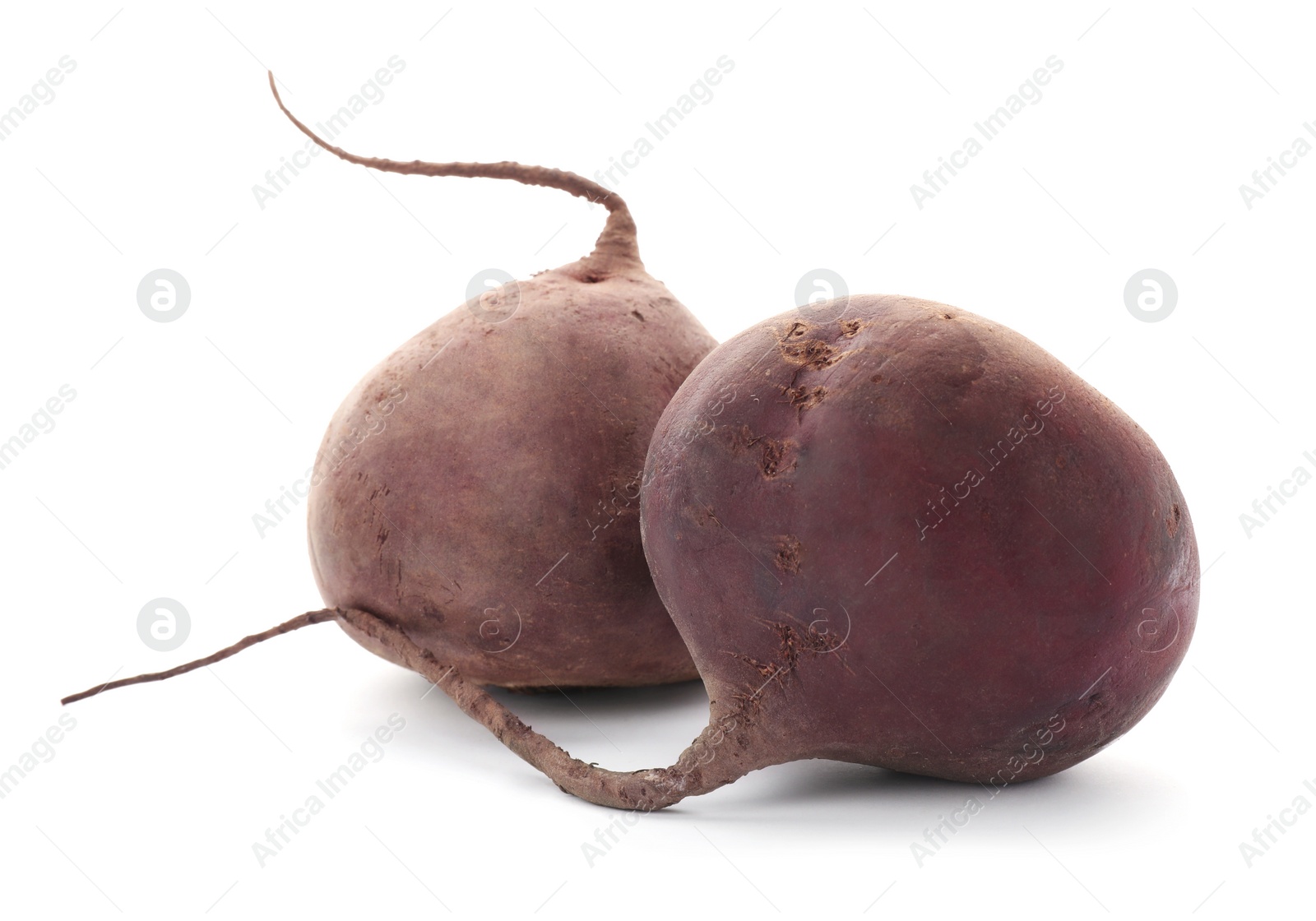 Photo of Organic beets on white background. Taproot vegetable