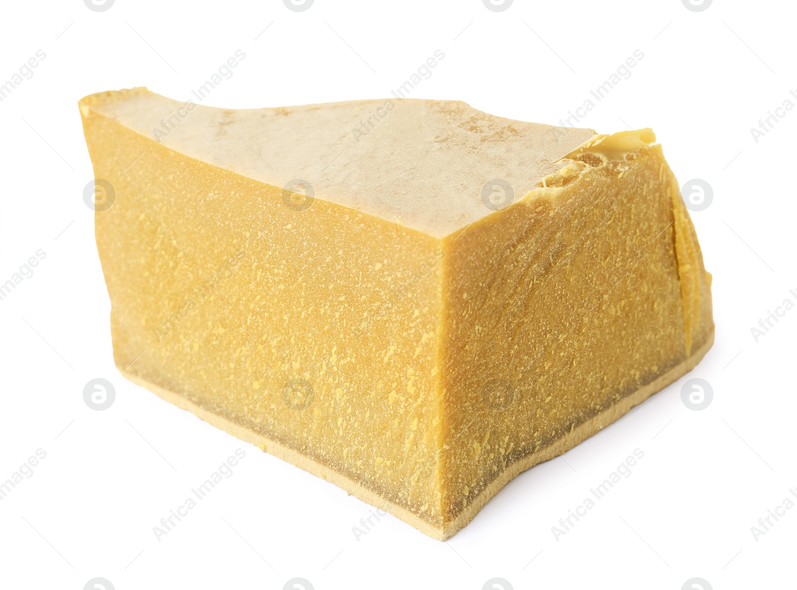 Photo of Natural organic beeswax block isolated on white