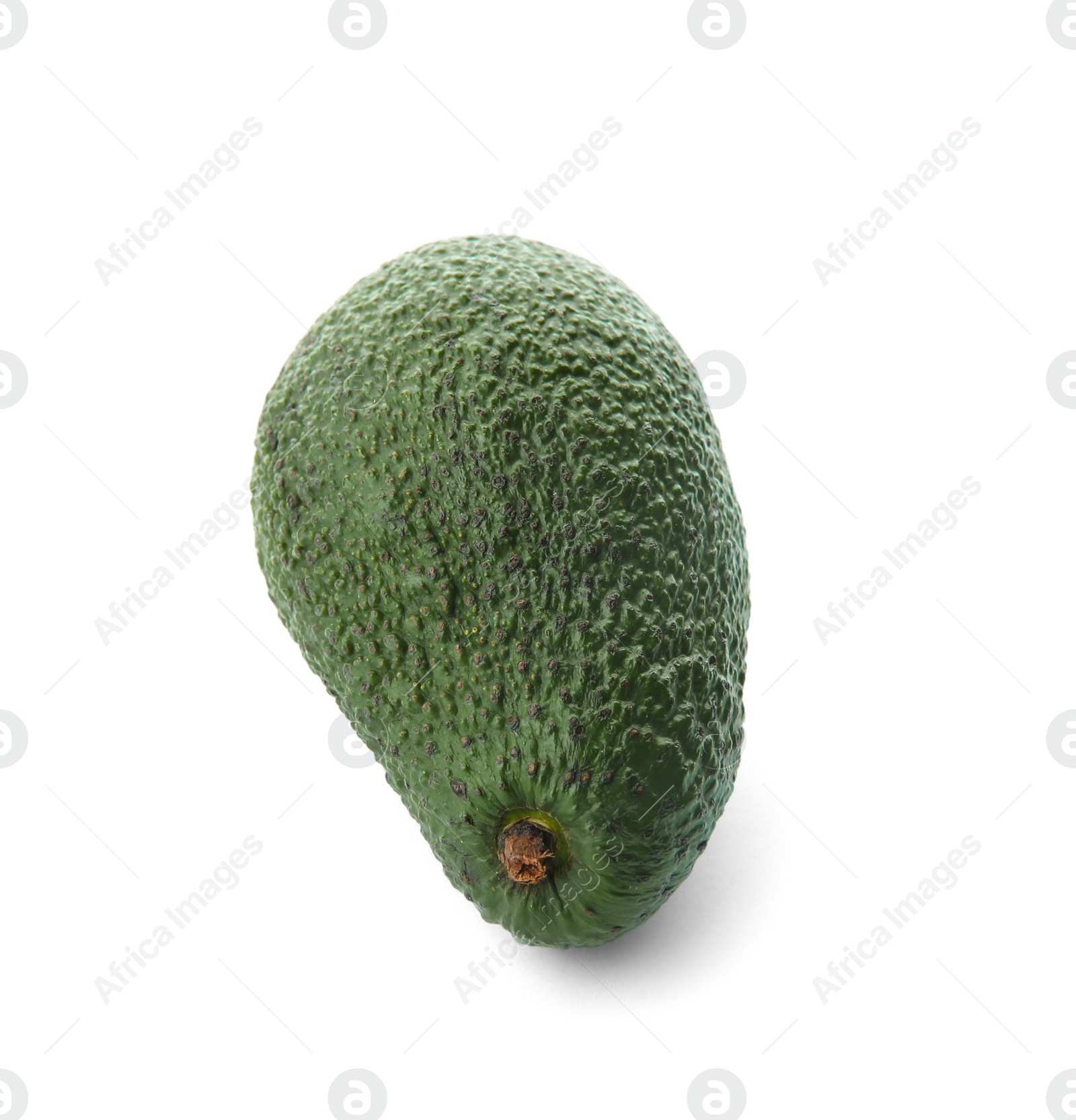 Photo of Ripe avocado on white background. Tropical fruit