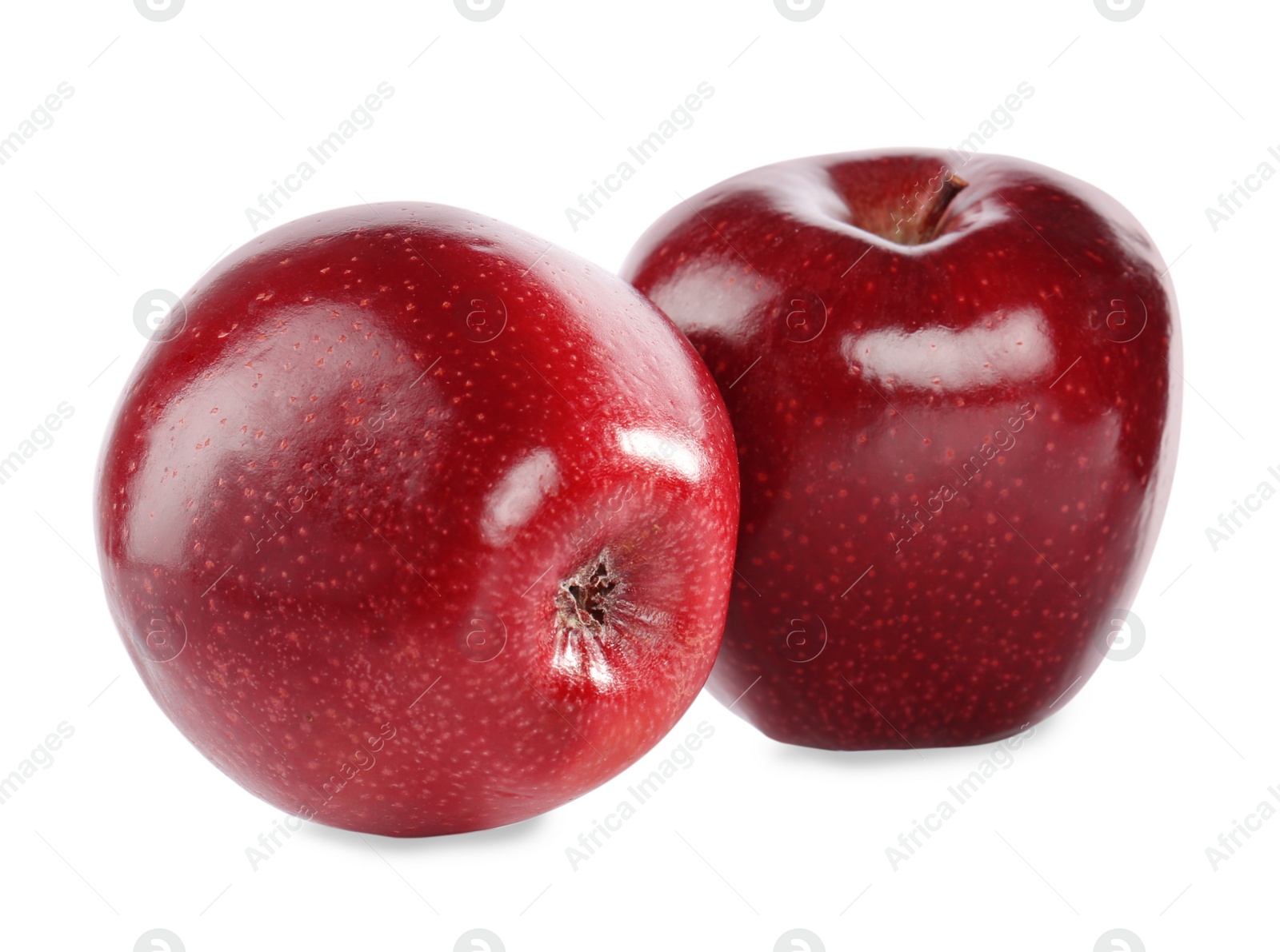 Photo of Fresh juicy red apples isolated on white