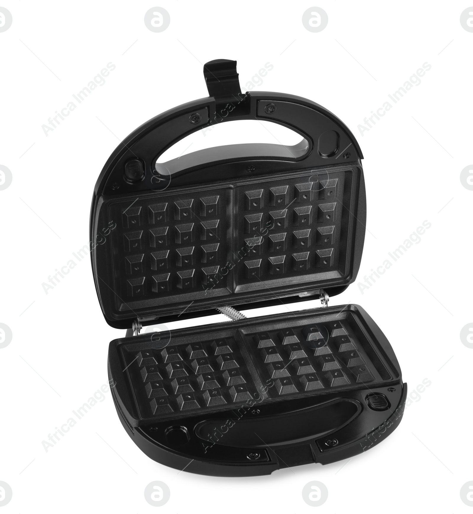 Photo of Modern electric waffle iron isolated on white