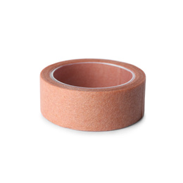 Photo of Medical sticking plaster roll isolated on white