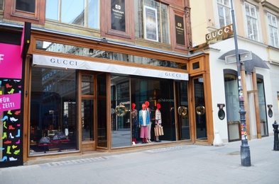 Photo of VIENNA, AUSTRIA - JUNE 18, 2018: Official GUCCI store on city street